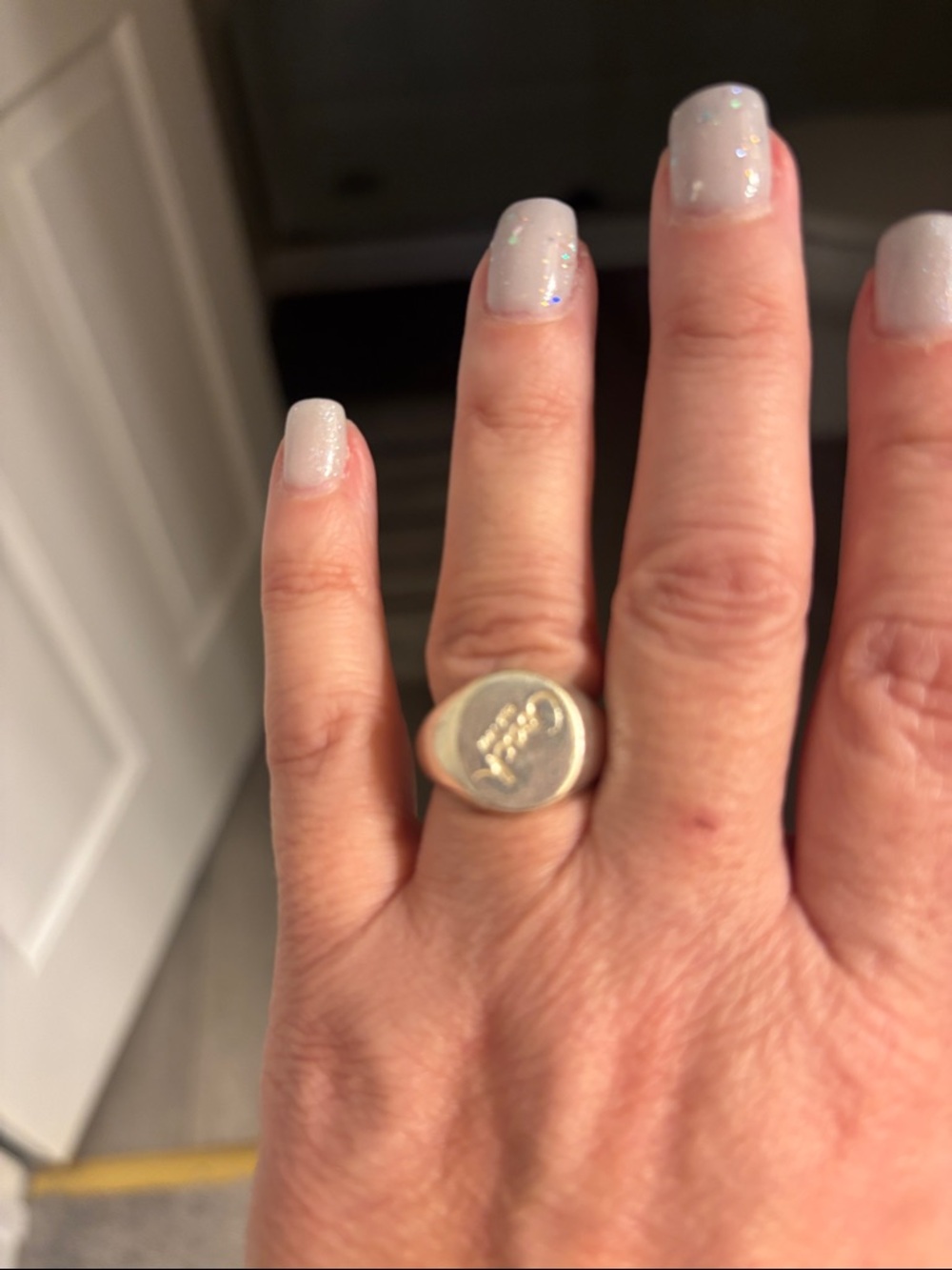 Coach sterling silver Engraved Signet Ring - Picture 6 of 6